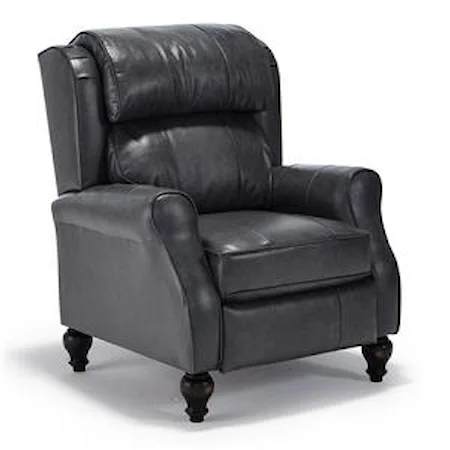 Traditional Patrick Powerized Recliner with Turned Wood Legs